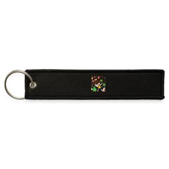 Dabbing Boy Kid Christmas Tree Decoration Xmas - Jet Tag Keychain - black - Front