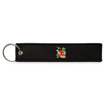 Herd Of Cute Dinosaurs 1st Birthday 1 Year Old Kid - Jet Tag Keychain - black - Front