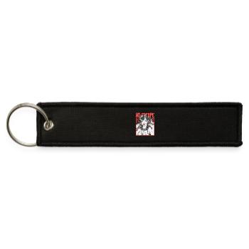 ONI Girl Waifu Aesthetic ANIME WAIFU Material - Jet Tag Keychain - black - Front