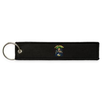 Tent Amidst Tickling Trees - Jet Tag Keychain - black - Front