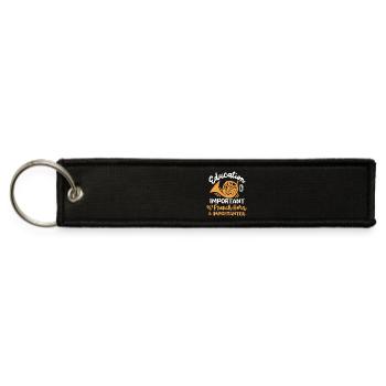 French horn Hornist Marching band - Jet Tag Keychain - black - Front