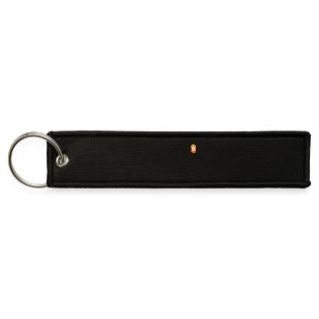Bitcoin Pocket Design Orange Pill Awareness - Jet Tag Keychain - black - Front