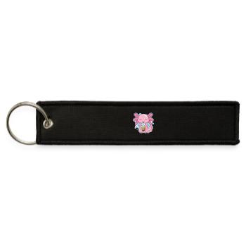 Boba Tea Bubble Tea Milk Tea Anime Axolotl - Jet Tag Keychain - black - Front
