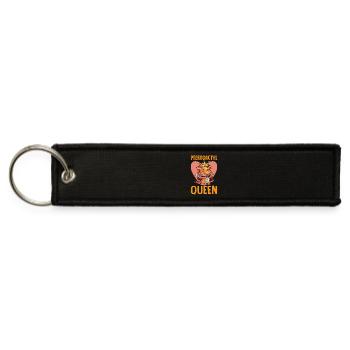 Pterodactyl Queen Cute Dinosaur Design - Jet Tag Keychain - black - Front