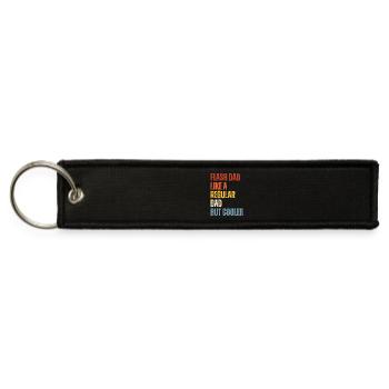 Bouldering Flash Dad Boulderer - Jet Tag Keychain - black - Front