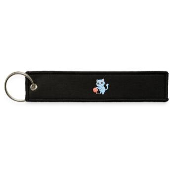 Animal cartoon children's cat - Jet Tag Keychain - black - Front