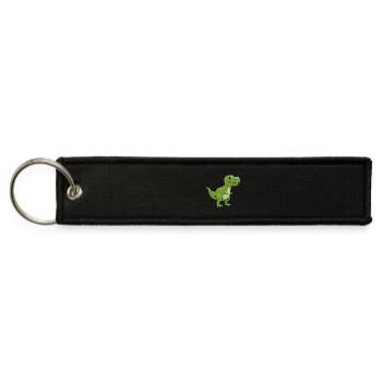 Dino cartoon tyrannosaurus rex - Jet Tag Keychain - black - Front