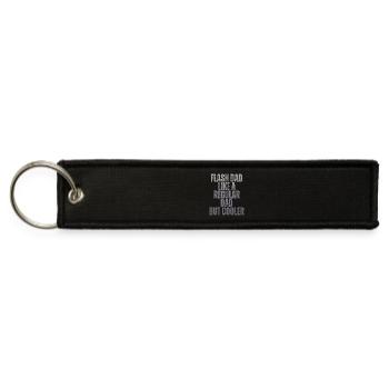 Bouldering Flash Dad Boulderer - Jet Tag Keychain - black - Front