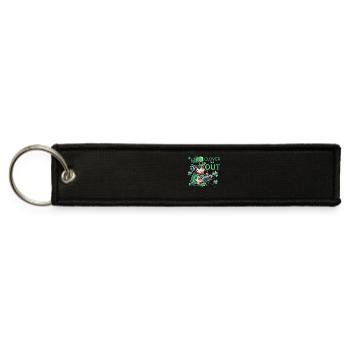 St. Patrick's Day Gaming Design Clover And Out - Jet Tag Keychain - black - Front