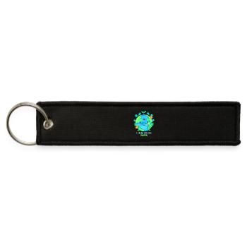 I Speak For Trees Planet Save Earth Day Graphic - Jet Tag Keychain - black - Front