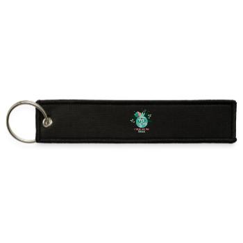 I Speak For Trees Planet Save Earth Day Graphic - Jet Tag Keychain - black - Front
