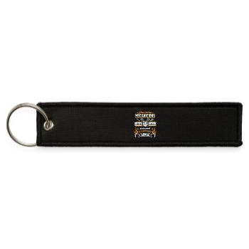 God Created the Mechanics so that the pilots - Jet Tag Keychain - black - Front