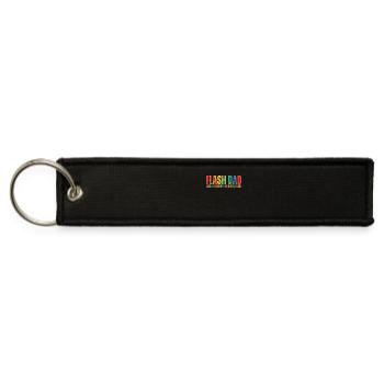 Bouldering Flash Dad Boulderer - Jet Tag Keychain - black - Front