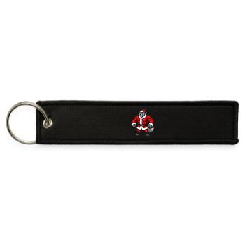 Wolf Santa Claus - Jet Tag Keychain - black - Front