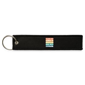 Bouldering Flash Dad Boulderer - Jet Tag Keychain - black - Front