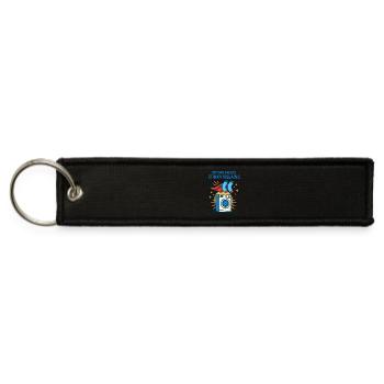 Dad Fights Stinky Villains Laundry Fathers Day - Jet Tag Keychain - black - Front