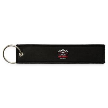 i matched 2025 emergency medicine - Jet Tag Keychain - black - Front