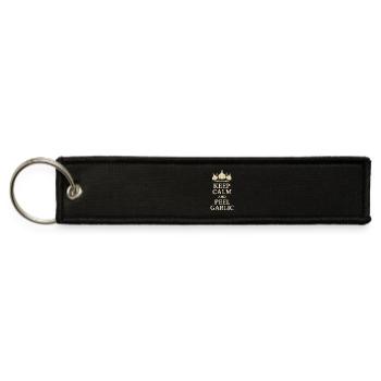 Garlic Grower Homesteader Garden Harvest Pride CSA - Jet Tag Keychain - black - Front