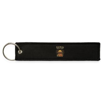 Cottagecore Farmers Market Cozy Vendor Rustic - Jet Tag Keychain - black - Front