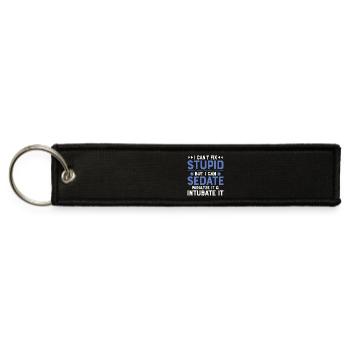 I Can't Fix Stupid Medical Technician EMT Paramedi - Jet Tag Keychain - black - Front