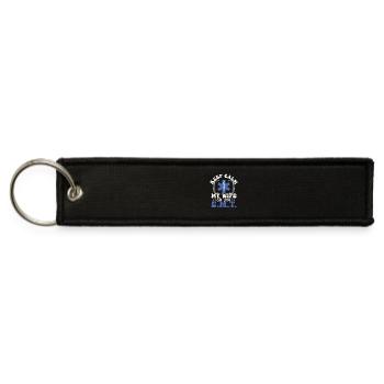 Keep Calm My Wife Is An E.M.T. Paramedic Medical T - Jet Tag Keychain - black - Front