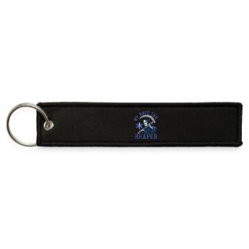 We Race The Reaper Paramedic EMT Medical Technicia - Jet Tag Keychain - black - Front