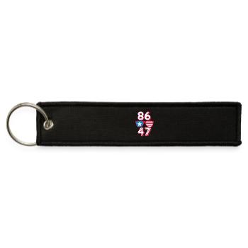 "8647" Star & Stripes Sunglasses Graphic Design - Jet Tag Keychain - black - Front