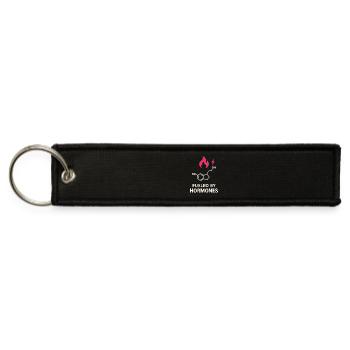 Menopause Humor Hot Flash Survival Midlife Power - Jet Tag Keychain - black - Front