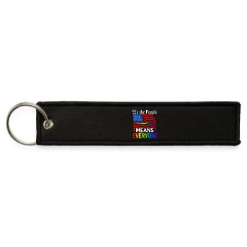 We The People Means Everyone Flag - Jet Tag Keychain - black - Front