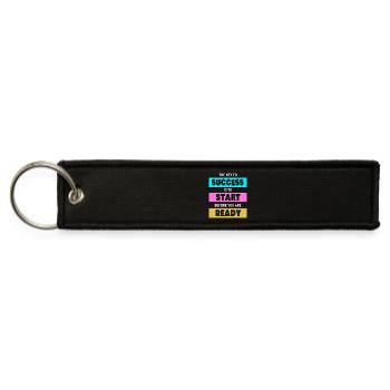 Small Business Owner Entrepreneur - Jet Tag Keychain - black - Front