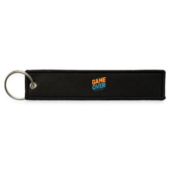 Game Over – Retro Pixel Gamer Style - Jet Tag Keychain - black - Front