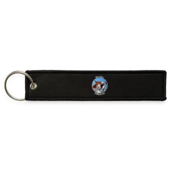 This is Still A Surprised Face Funny Cute Cat Meme - Jet Tag Keychain - black - Front
