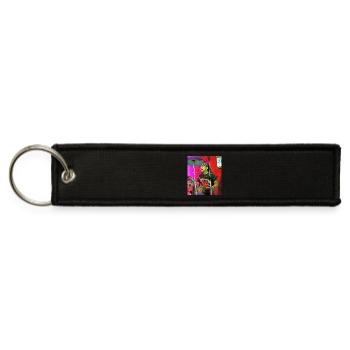 Kaleb The Drummer  - Jet Tag Keychain - black - Front