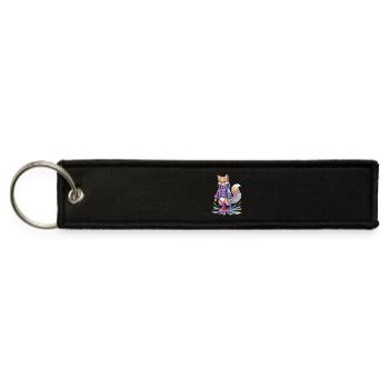 Futuristic Fox Cyber Streetwear Futuristic - Jet Tag Keychain - black - Front