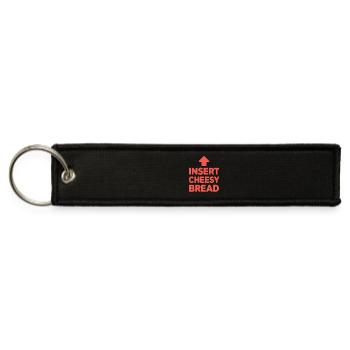 Insert Cheese Bread Cheese Sandwich - Jet Tag Keychain - black - Front