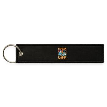 Sonographer I Speak Fluent Grayscale Xray Tech - Jet Tag Keychain - black - Front