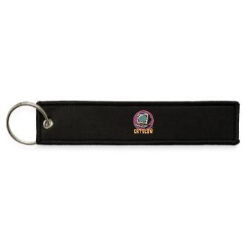 CRT Computer Pop Culture Retro Video Game - Jet Tag Keychain - black - Front