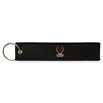 Hog Hunting Feral Pig Boar Control Wild Hog Patrol - Jet Tag Keychain - black - Front