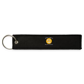 No Light In My Eyes Emo ji - Jet Tag Keychain - black - Front