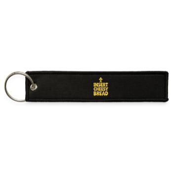 Insert Cheese Bread Cheese Sandwich - Jet Tag Keychain - black - Front