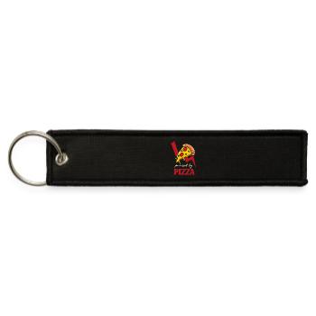 Pizza Power Bolt - Jet Tag Keychain - black - Front