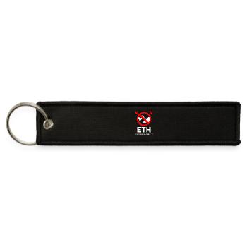 ETH Staking Only™ No Miners Allowed Proof-of-Stake - Jet Tag Keychain - black - Front