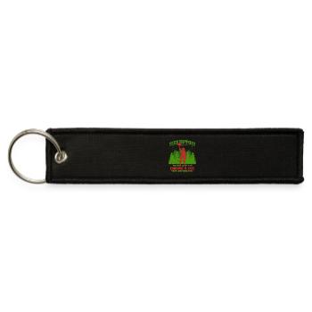 Christmas Tree Farmer Help To Choose & Cut - Jet Tag Keychain - black - Front