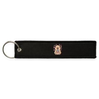 Capybara Bubble Tea Kawaii - Jet Tag Keychain - black - Front