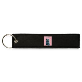 Feed Me First Cat Lady Rule - Jet Tag Keychain - black - Front