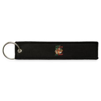 Christmas Tree Farmer Support You Local Pine - Jet Tag Keychain - black - Front