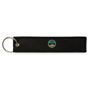 Camping Is My Therapy Funny Outdoors Nature Camper - Jet Tag Keychain - black - Front