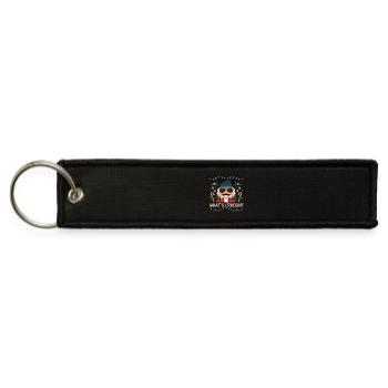 Christmas Nutcracker Whats Crackin Funny Xmas - Jet Tag Keychain - black - Front