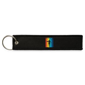 Rainbow Legend Basketball Silhouette - Jet Tag Keychain - black - Front