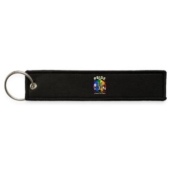 Pride of Charlotte City North Carolina Rainbow Fla - Jet Tag Keychain - black - Front